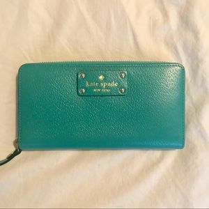 NWOT Kate Spade Turquoise Wallet